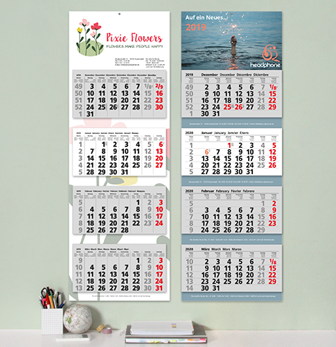 Welche Gestaltungsmöglichkeiten bietet ein 4-Monatskalender?