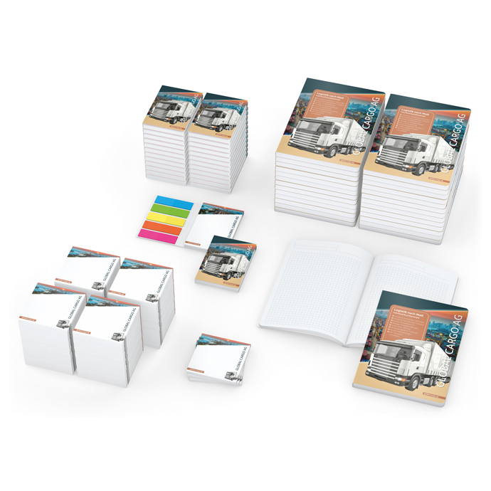XL-Werbe-Set mit Haftnotizen und Notizbüchern (600-teilig)